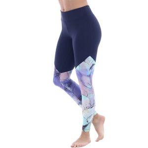 Floral Leggings, Collection,Midnight Blue, Sz  S
